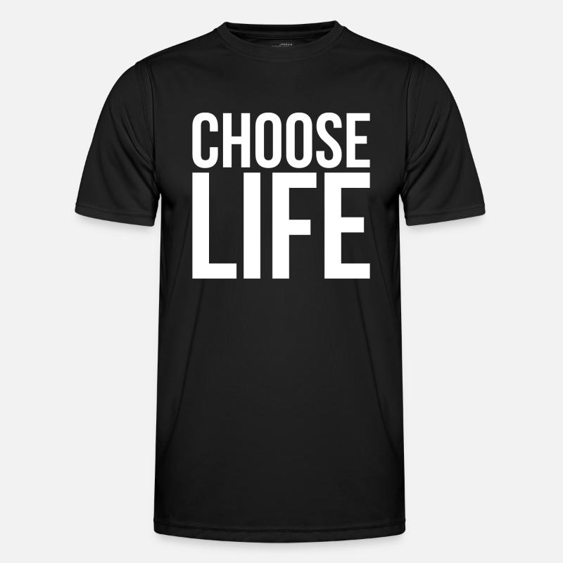 Wähle das Leben - Männer Funktions-T-Shirt - Schwarz
