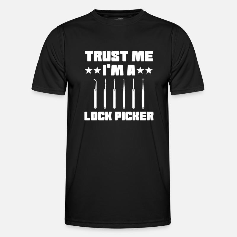 Lustiges Lockpicker Spruch - Männer Funktions-T-Shirt - Schwarz