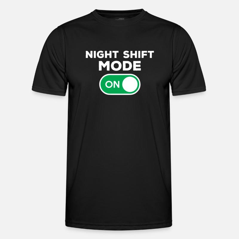 Night Shift Mode On - Men's Functional T-Shirt - black