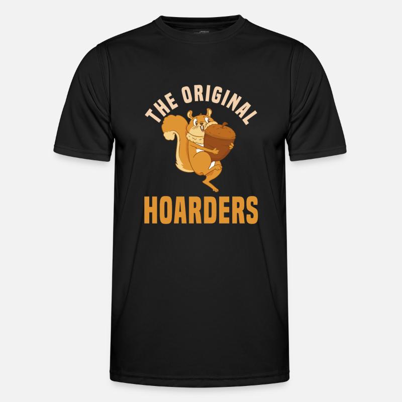 Eichhörnchen - Männer Funktions-T-Shirt - Schwarz