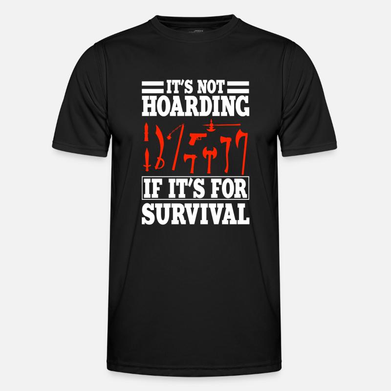 Funny survival expert - Men's Functional T-Shirt - black