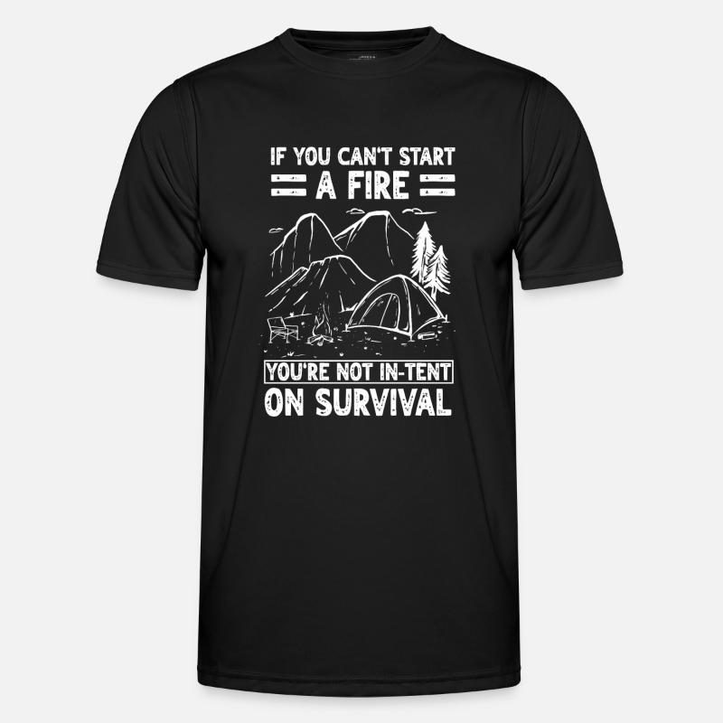 Fantastic bushcraft saying - Men's Functional T-Shirt - black