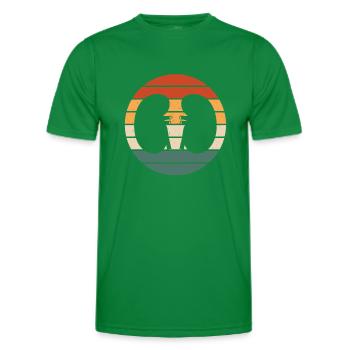 Retro Kidney Design Nephrology - Men's Functional T-Shirt - kelly green - Front - AI Model Male 178 dark (178cm)