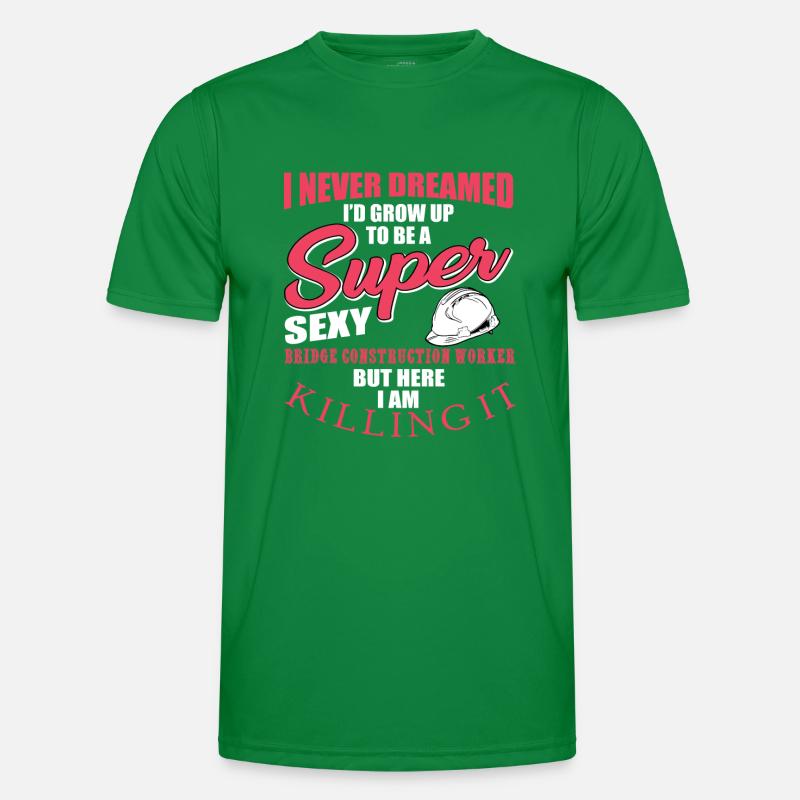 Funny bridge builder design Men's Functional T-Shirt