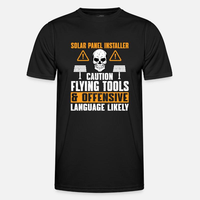 Solar Panel Installer Gift - Men's Functional T-Shirt - black