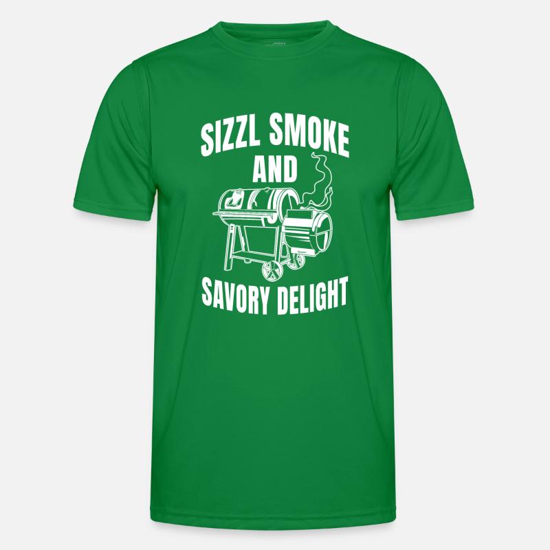 Fleisch Rauch Bekleidung Rauch BBQ Männer Funktions-T-Shirt