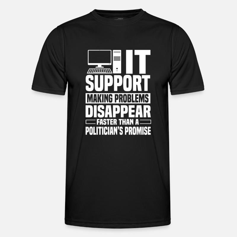 IT Support - Men's Functional T-Shirt - black