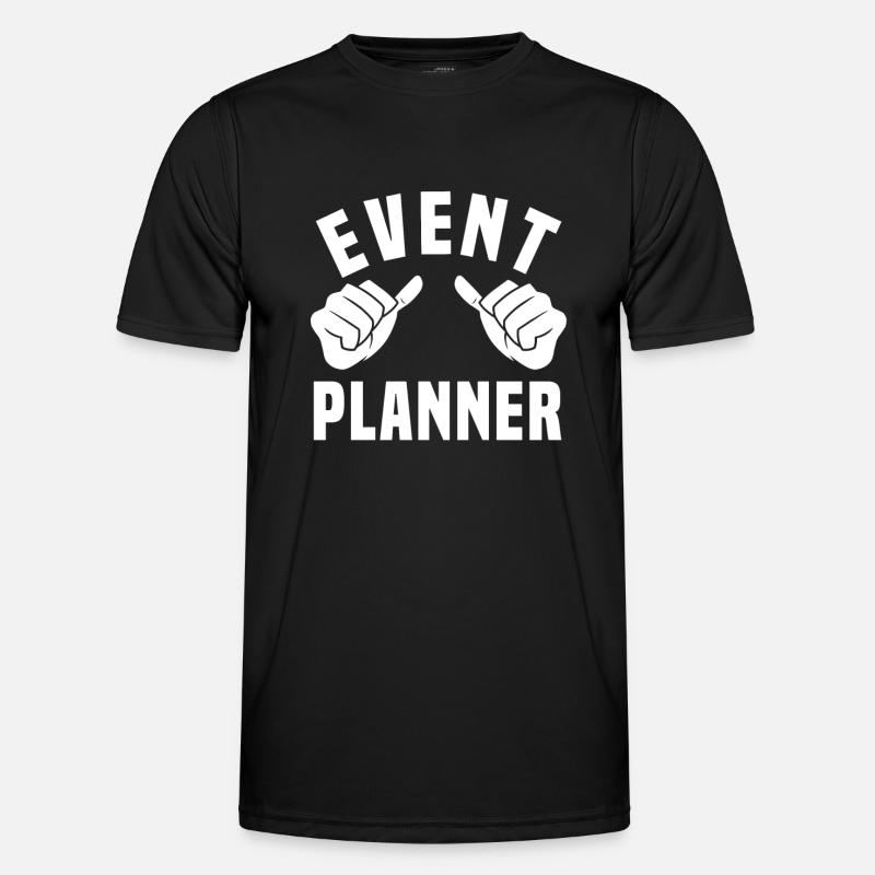 Eventplaner - Männer Funktions-T-Shirt - Schwarz