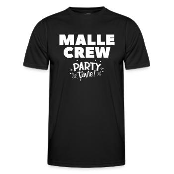 Malle crew Party time - Men's Functional T-Shirt - black - Front - AI Model Male 178 dark (178cm)