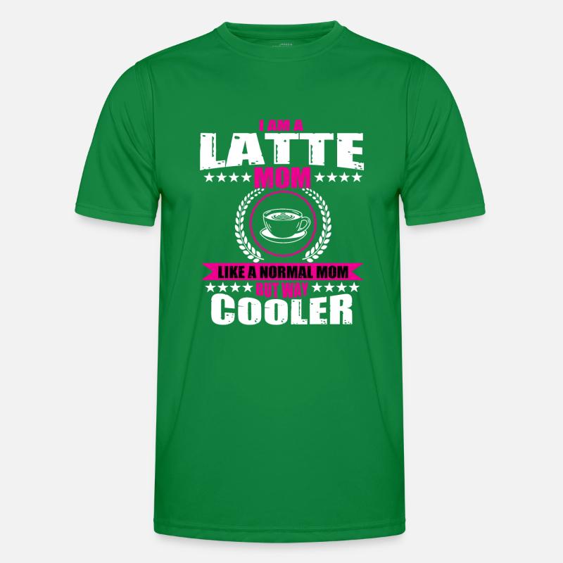 Latte Mama Kaffeetrinker Männer Funktions-T-Shirt