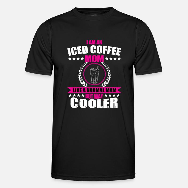 Eiskaffee Mama - Männer Funktions-T-Shirt - Schwarz