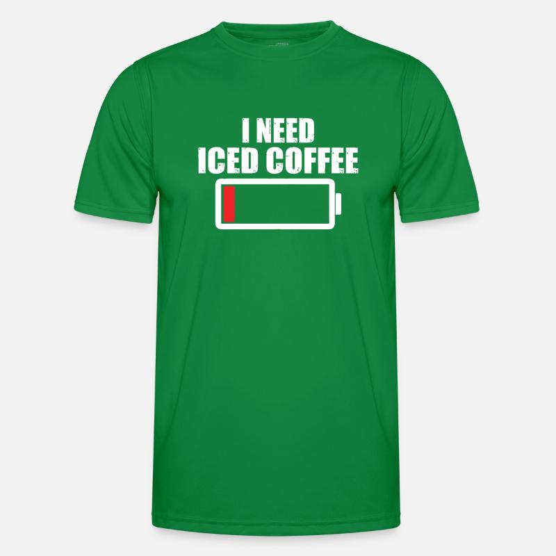 Ich Brauche Eiskaffee Männer Funktions-T-Shirt