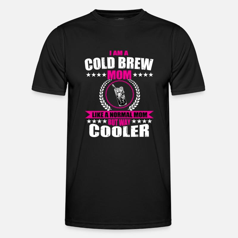 Funny Cold Brew Mama - Men's Functional T-Shirt - black