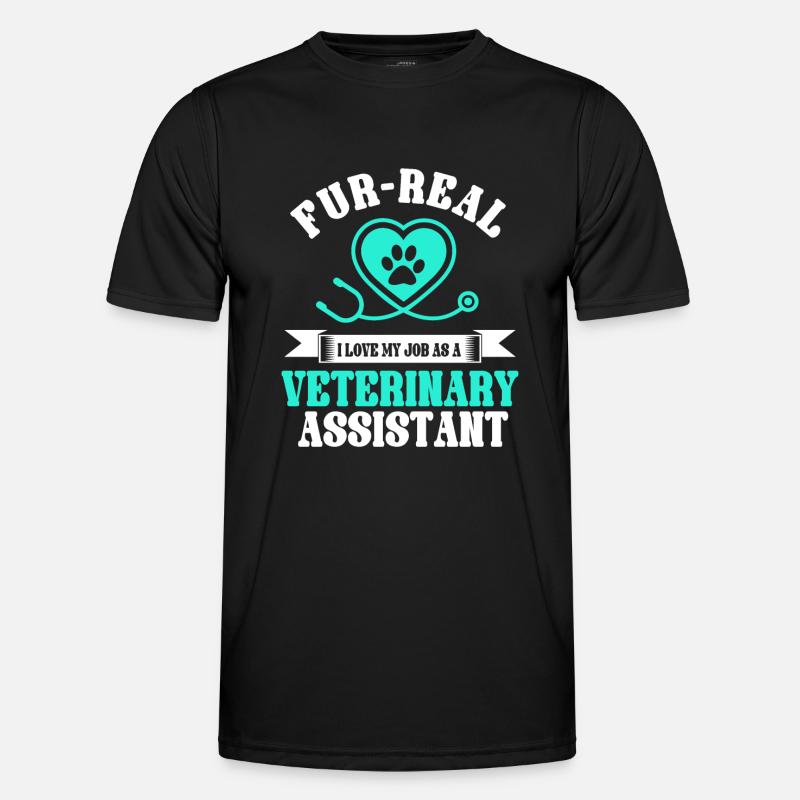 Veterinarian assistant saying - Men's Functional T-Shirt - black