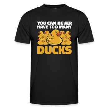 Duckie Duckling You Can Never Have Too Many Rubber - Männer Funktions-T-Shirt - Schwarz - Vorne - AI Model Male 178 dark (178cm)