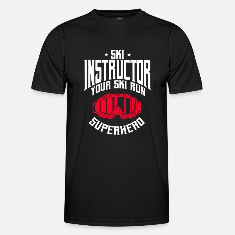 Funny Ski Instructor Gift - Men's Functional T-Shirt - black