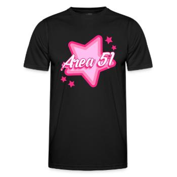 Zone 51 Pink Star Girls - T-shirt sport Homme - noir - Devant - AI Model Male 178 dark (178cm)