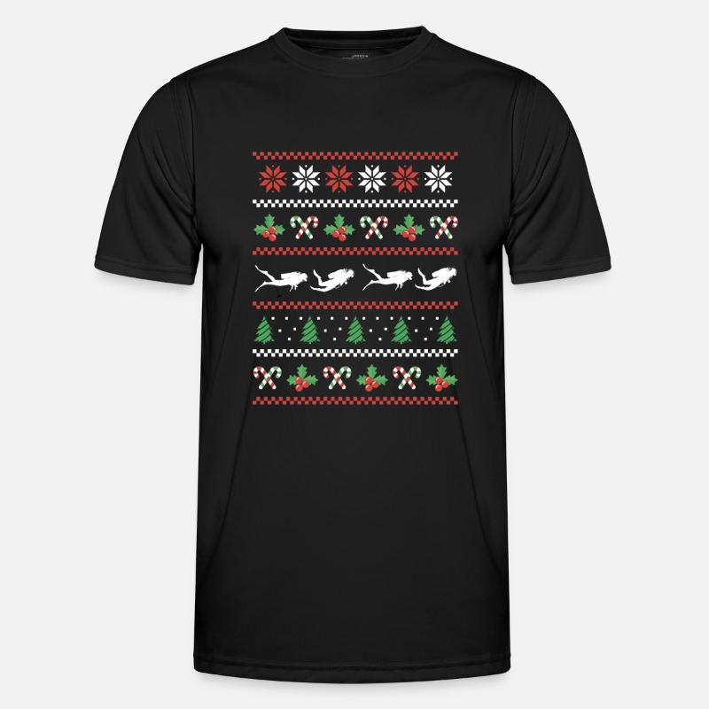 Ugly Christmas Design Plaon - Men's Functional T-Shirt - black