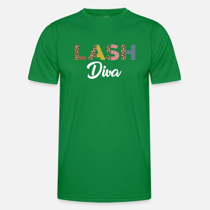 Funny eyelash diva with leopard print Men's Functional T-Shirt