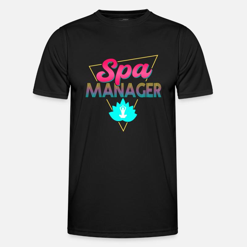 80s Retro Spa Manager Outfit - Men's Functional T-Shirt - black