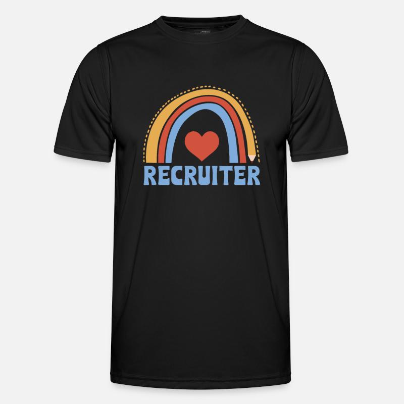 Recruiter Boho Regenbogen Kostüm - Männer Funktions-T-Shirt - Schwarz