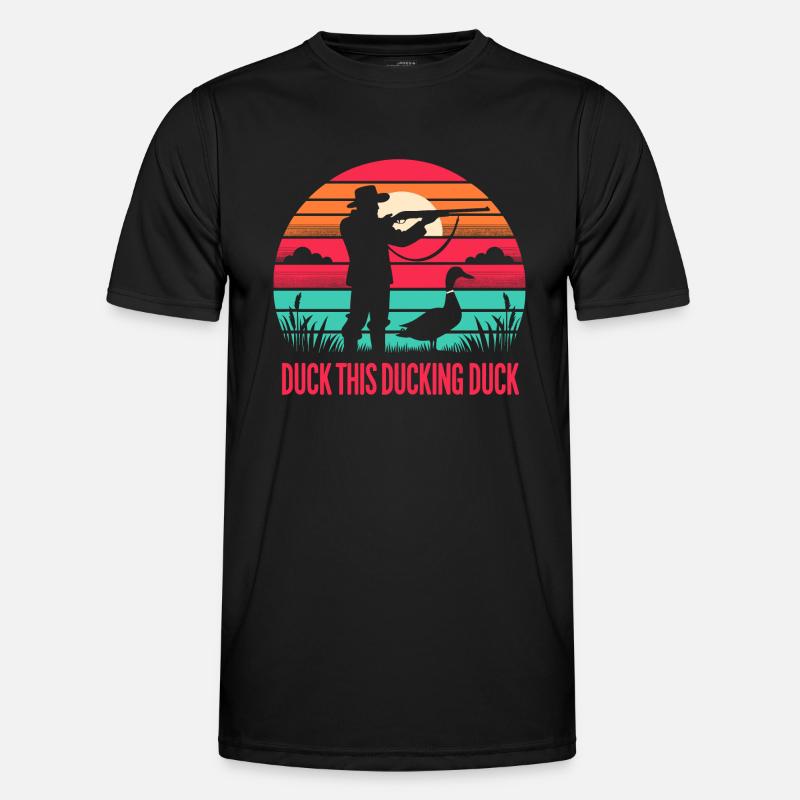 Duck Hunter, Duck This Ducking Duck, Waterfowl Männer Funktions-T-Shirt