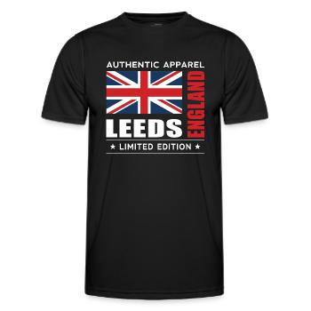 Leeds - Männer Funktions-T-Shirt - Schwarz - Vorne - AI Model Male 178 dark (178cm)