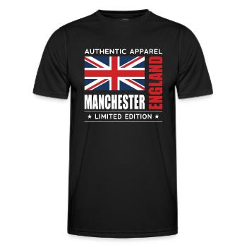 Manchester - Männer Funktions-T-Shirt - Schwarz - Vorne - AI Model Male 178 dark (178cm)