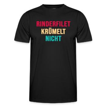 Griller grillt BBQ Grill smoker Rinderfilet - Männer Funktions-T-Shirt - Schwarz - Vorne - AI Model Male 178 dark (178cm)