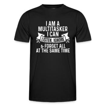 Funny Sayings Art For Sarcastic People Gag Sarcasm - Men's Functional T-Shirt - black - Front - AI Model Male 178 dark (178cm)