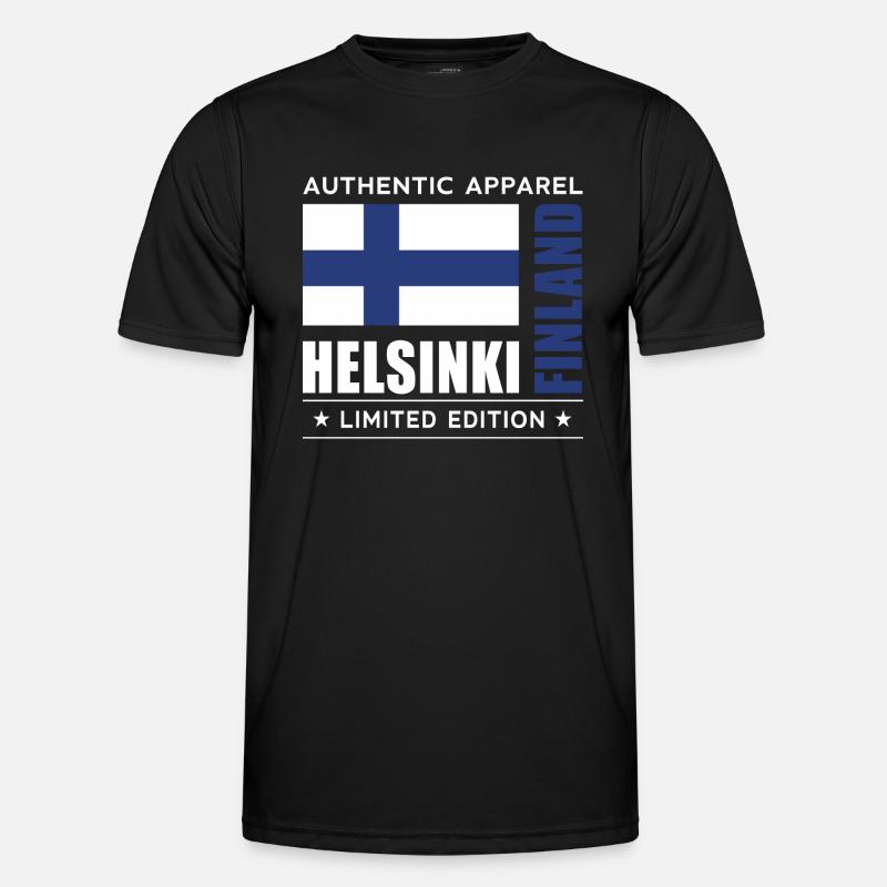 Helsinki - Männer Funktions-T-Shirt - Schwarz
