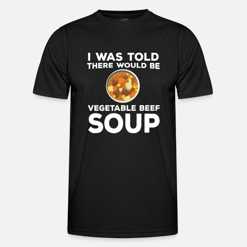 Vegetable soup with beef - Men's Functional T-Shirt - black