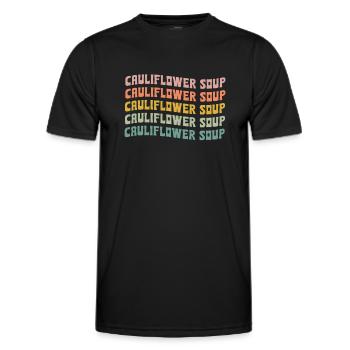 Cauliflower soup - Men's Functional T-Shirt - black - Front - AI Model Male 178 dark (178cm)