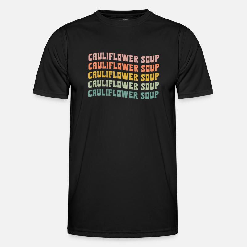 Blumenkohlsuppe - Männer Funktions-T-Shirt - Schwarz