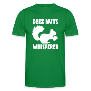 Squirrel Deez Nuts Whisperer - Männer Funktions-T-Shirt - Kelly Green - Vorne - AI Model Male 178 dark (178cm)