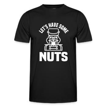 Let's have some nuts - Men's Functional T-Shirt - black - Front - AI Model Male 178 dark (178cm)