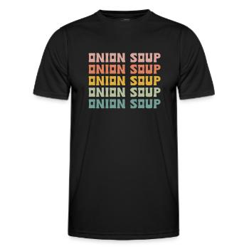 Onion soup - Men's Functional T-Shirt - black - Front - AI Model Male 178 dark (178cm)