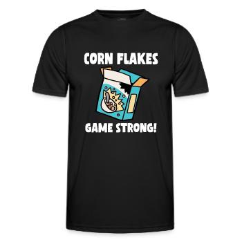 Corn Flakes Game Strong - Männer Funktions-T-Shirt - Schwarz - Vorne - AI Model Male 178 dark (178cm)