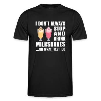 Milchshake Geschenkidee - Männer Funktions-T-Shirt - Schwarz - Vorne - AI Model Male 178 dark (178cm)