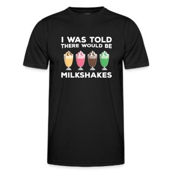 Lustiges Milchshakes Geschenk - Männer Funktions-T-Shirt - Schwarz - Vorne - AI Model Male 178 dark (178cm)