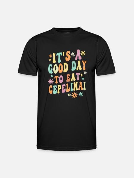 Cepelinai Proverb - Men's Functional T-Shirt - black