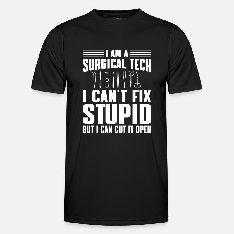 chiSurgical-Technical Assistant Humor - Men's Functional T-Shirt - black