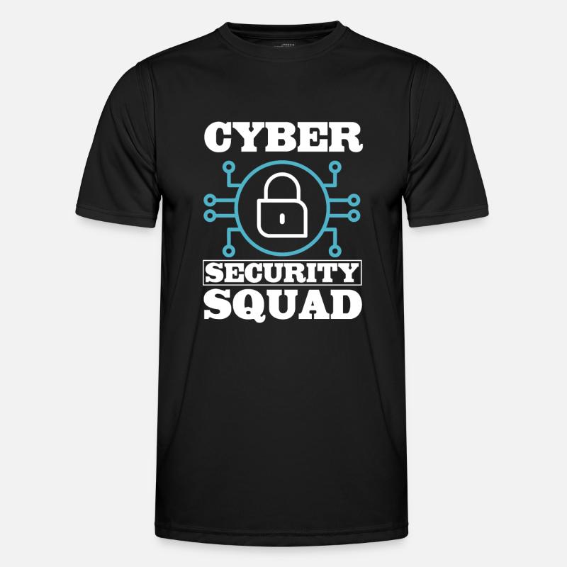 CybersiCyber Security Squad - Männer Funktions-T-Shirt - Schwarz