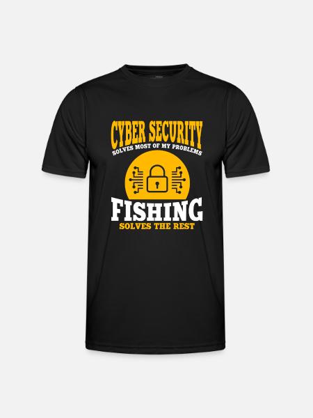 Best PracticeCybersecurity and Fishing - Men's Functional T-Shirt - black