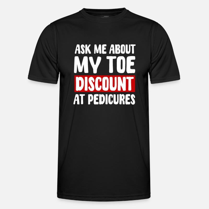 Self Toe Amputation Humor - Men's Functional T-Shirt - black