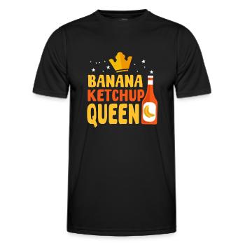 Banana Ketchup Queen - Men's Functional T-Shirt - black - Front - AI Model Male 178 dark (178cm)