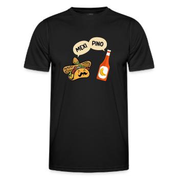 Tacos and Banana Ketchup Mexipino - Men's Functional T-Shirt - black - Front - AI Model Male 178 dark (178cm)