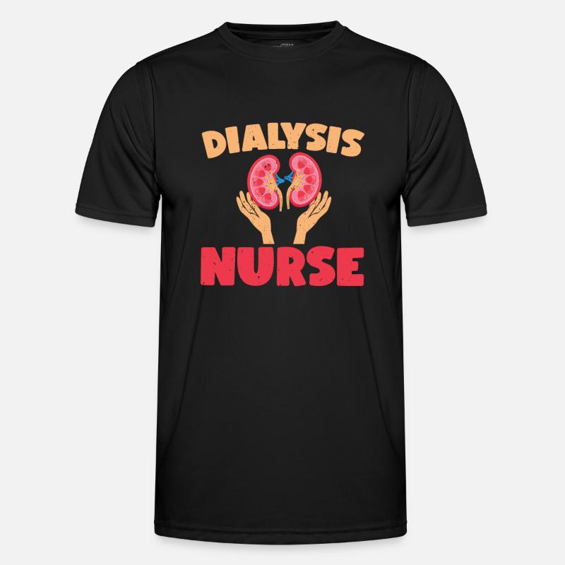 Dialysekrankenschwester - Männer Funktions-T-Shirt - Schwarz
