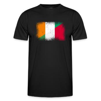 Elfenbeinküste Italien - Männer Funktions-T-Shirt - Schwarz - Vorne - AI Model Male 178 dark (178cm)