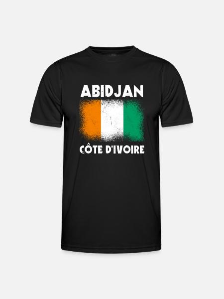Abidjan, Côte d'Ivoire - Men's Functional T-Shirt - black